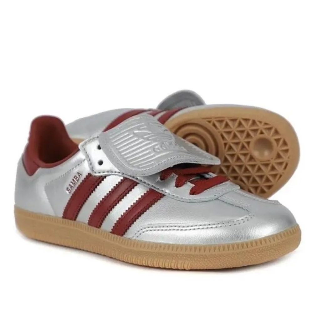 Adidas Womens Metallic Samba Silver Shoes